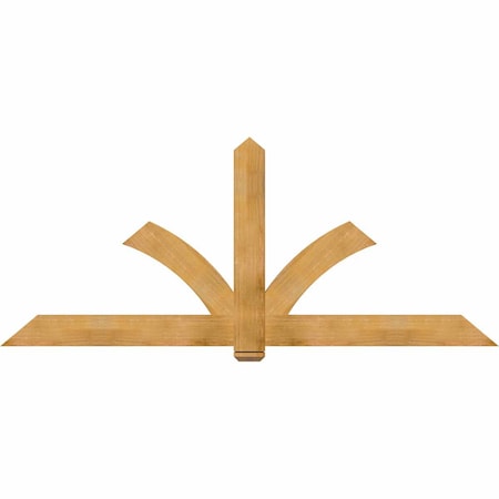 Ekena Millwork Redmond Rough Sawn Timber Gable Bracket, Western Red Cedar, 96"W x 40"H x 2"D x 6"F, 10/12 Pitch GBW096X40X0206RED00RWR